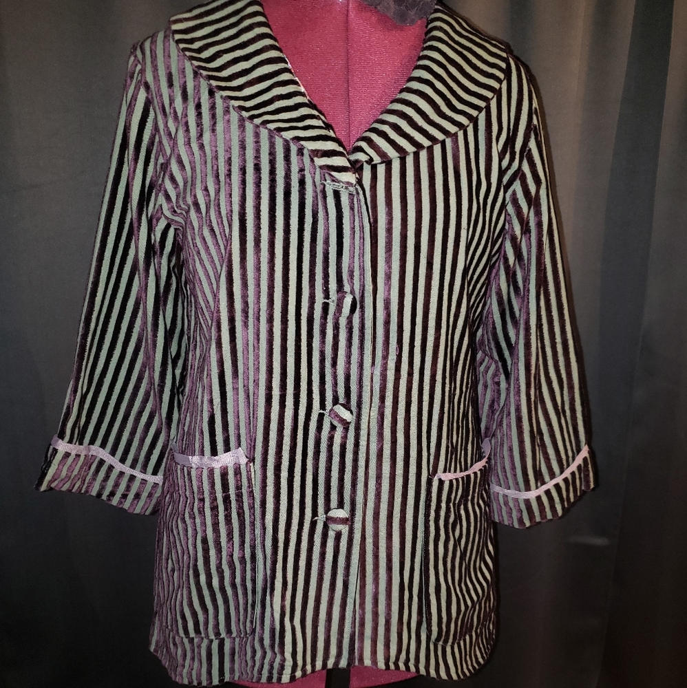 RARE Little Journeys Chicago Striped Coat